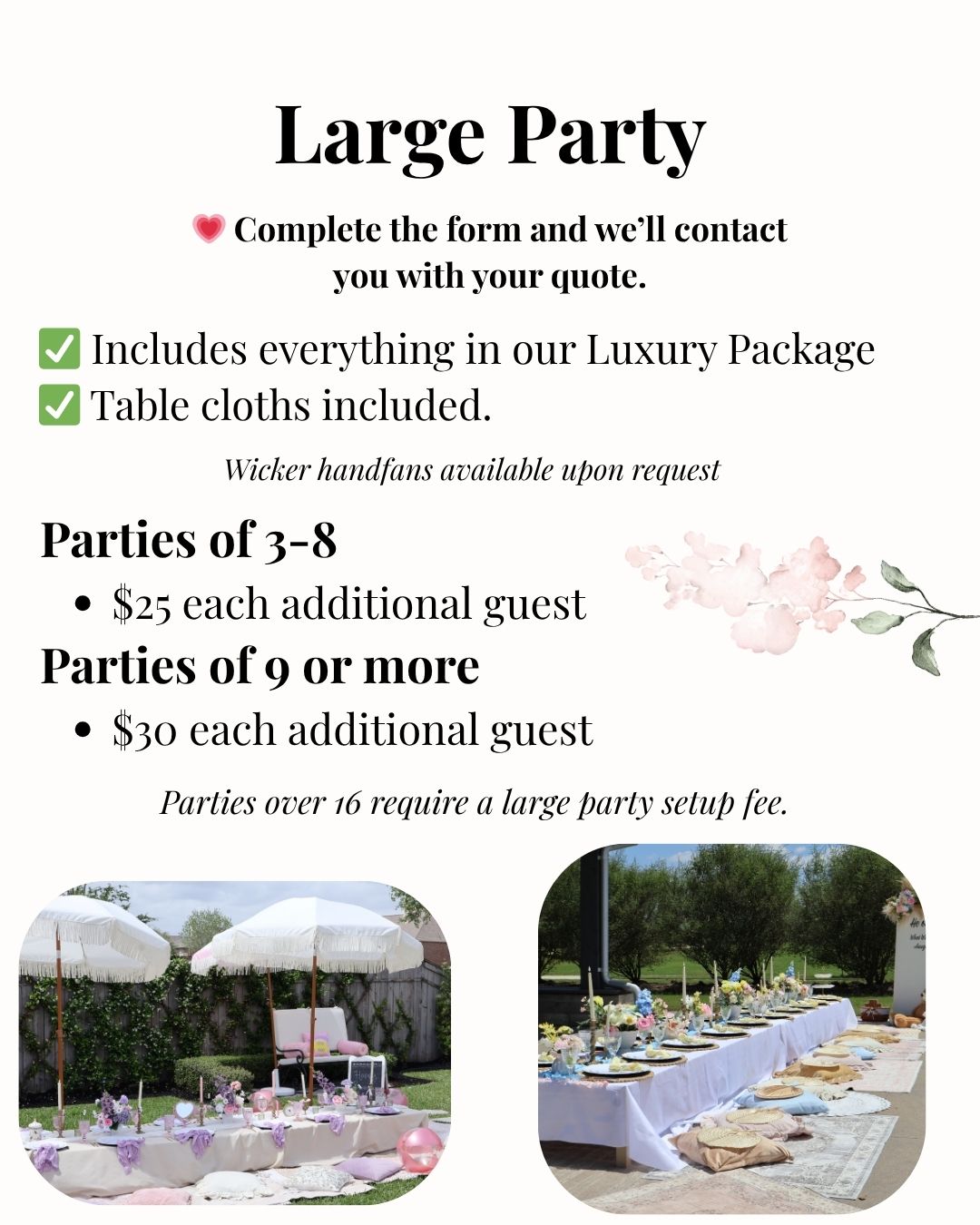 houston birthday setup tablescape planner